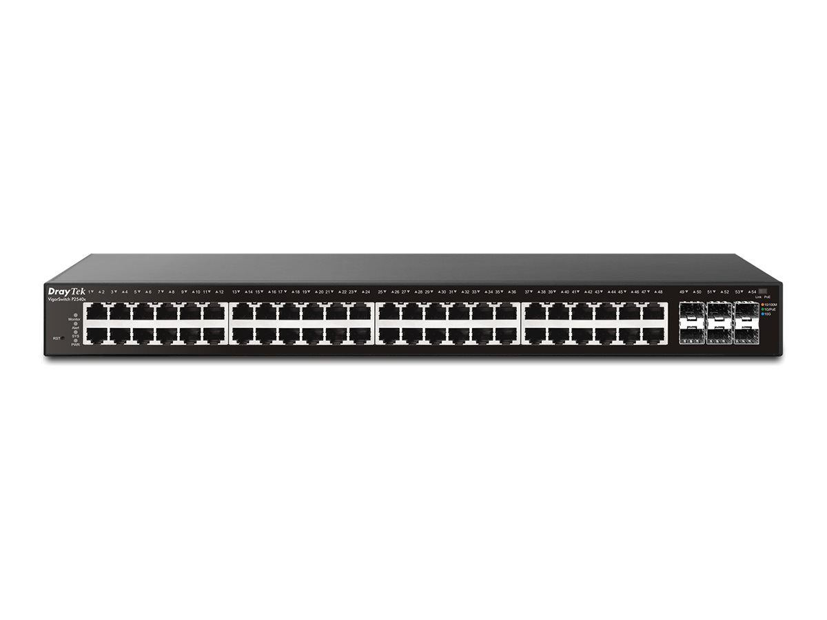 Draytek VigorSwitch P2540xs, switch, 54 ports, Managed, rack-mountable