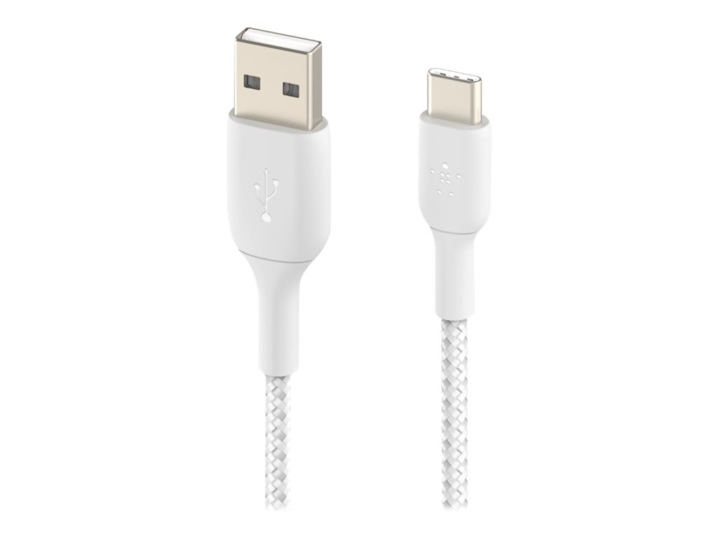 BELKIN Câble tressé USBA USBC 0.15m blan