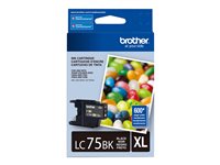 Brother LC75BK XL High Yield black original ink cartridge 