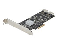 StarTech.com  SATA PCIe Card - PCI Express 6Gbps SATA Expansion Adapter Card 4 Host Controllers - SATA PCIe Controller Card - PCI-e x4 Gen 2 to SATA III - SATA HDD/SSD Lagringskontrol