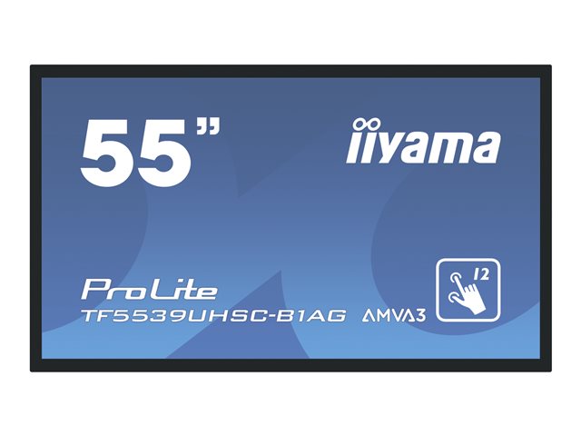 Iiyama Prolite Tf5539uhsc B1ag 55 Led Backlit Lcd Display 4k For Digital Signage Interactive Communication