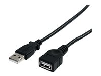 3 ft Black USB 2.0 Extension Cable A to A - M/F - 