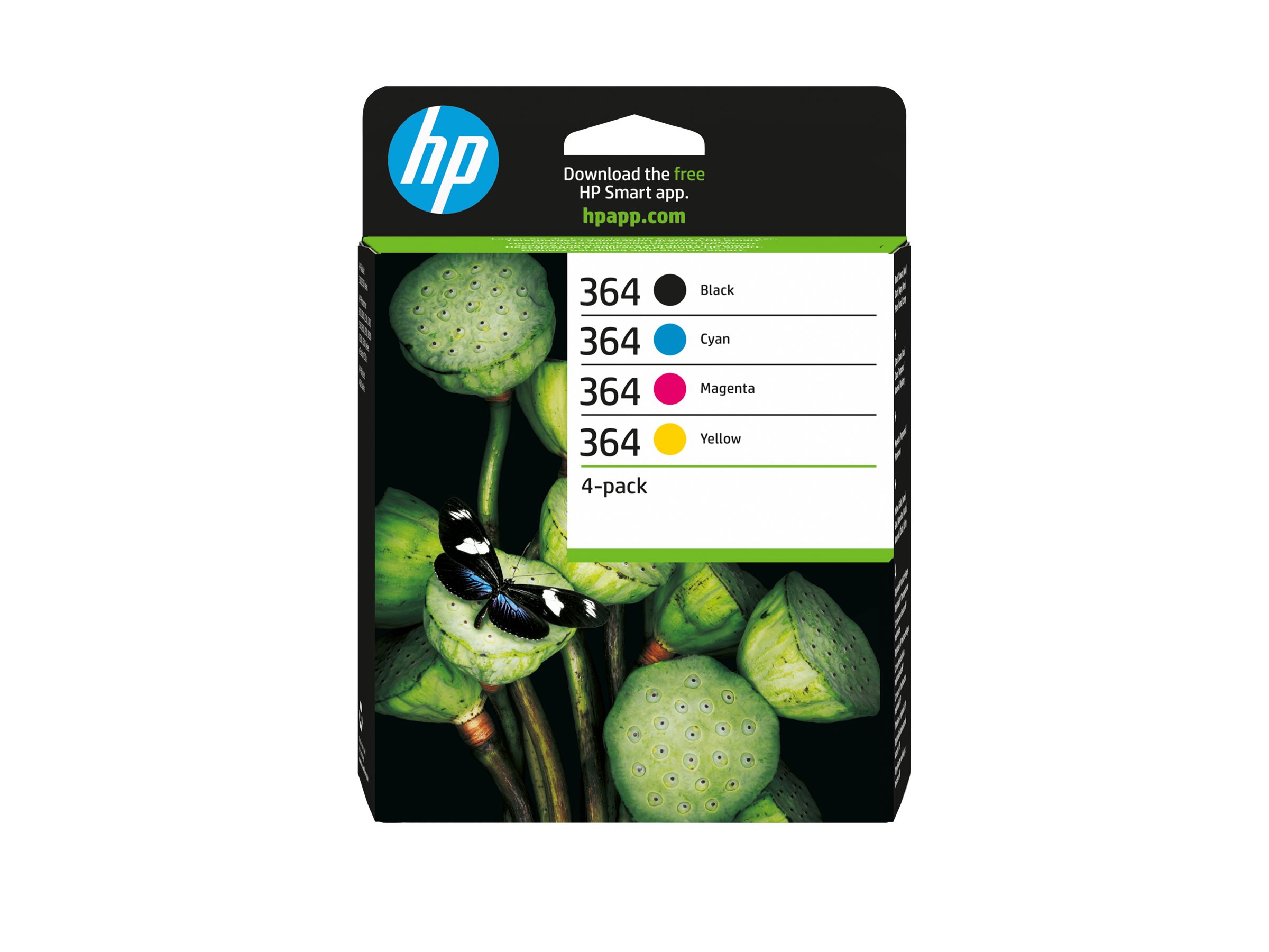 Hp 364 4 Pack Black Yellow Cyan Magenta Original Ink Cartridge