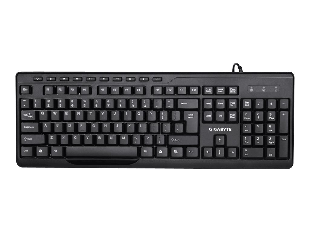Gigabyte KM6300 keyboard and mouse set black Input Component Front 71880