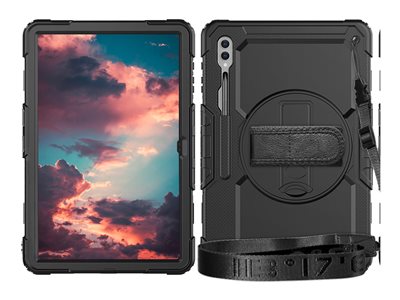 Amzer Tuffen Back cover for tablet rugged silicone, polycarbonate black 12.4INCH 