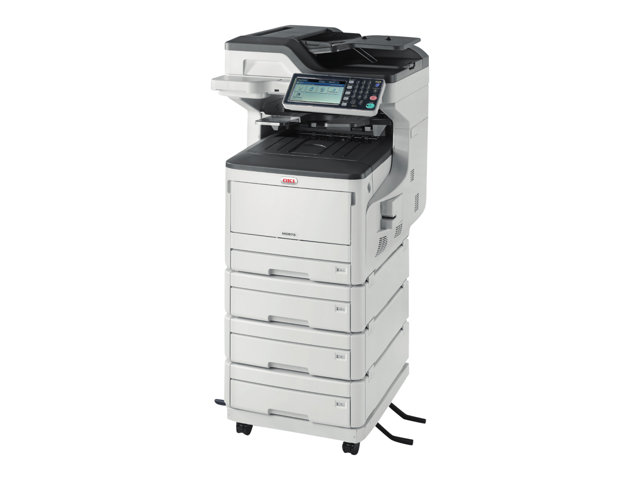 Oki Mc883dnv Includes 2nd 3rd 4th Paper Trays Caster Base Multifunction Printer Colour