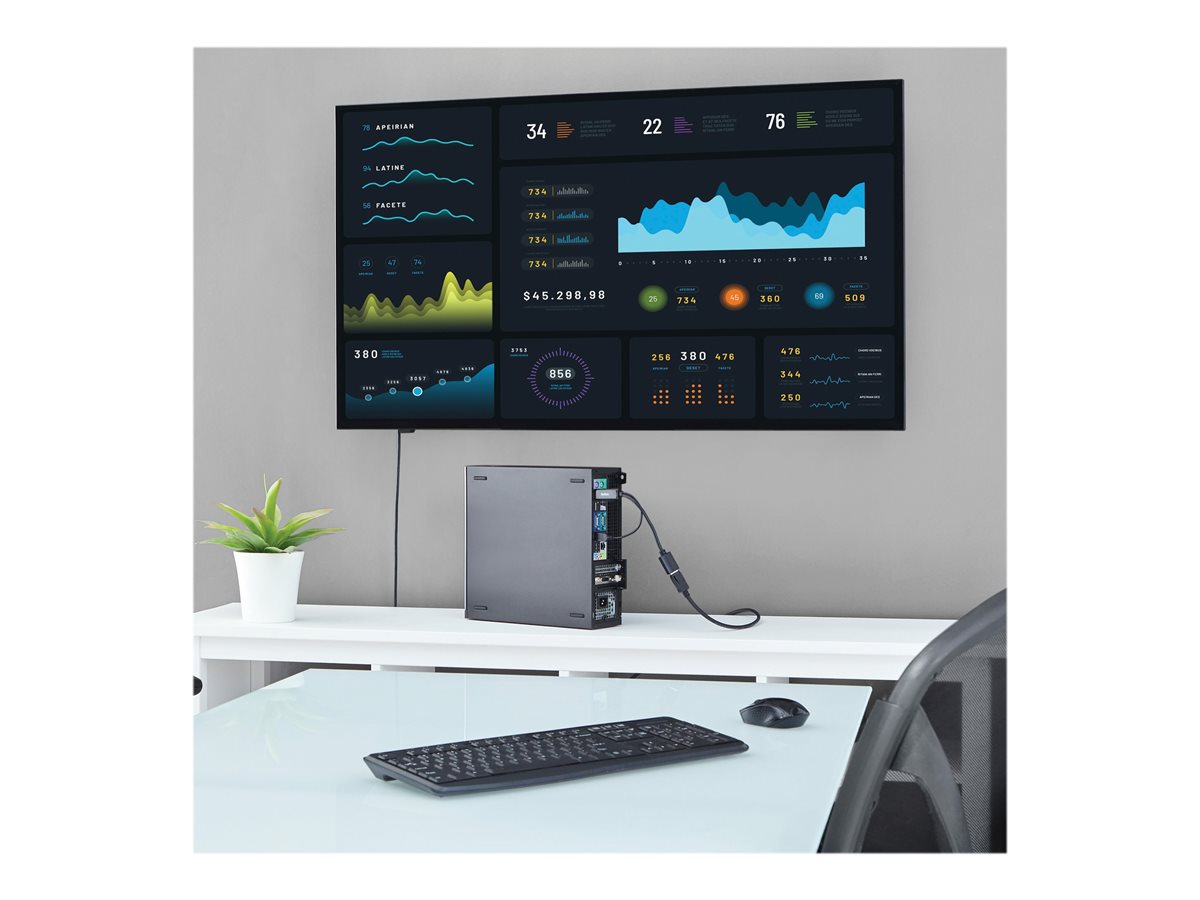 StarTech.com 4K 30Hz HDMI to DisplayPort Video Adapter w/ USB Power - 6 in - HDMI 1.4 (Male) to DP 1.2 (Female) Active Monitor Converter (HD2DP) - kabel adaptéru - DisplayPort / HDMI - 25.5 cm – foto 7