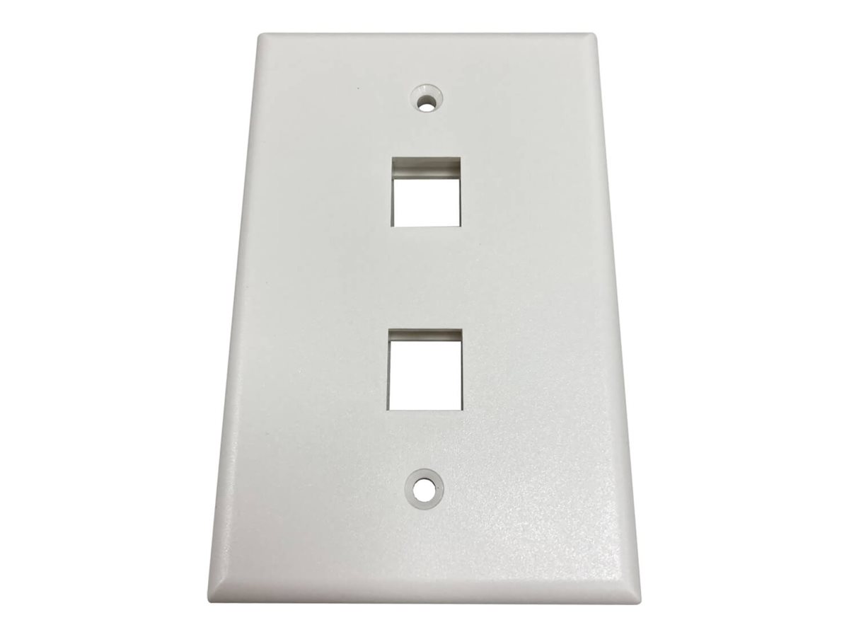 Eaton Tripp Lite Series 2-Port Single-Gang Keystone Wall Plate, Antibacterial, Ivory Matte, TAA