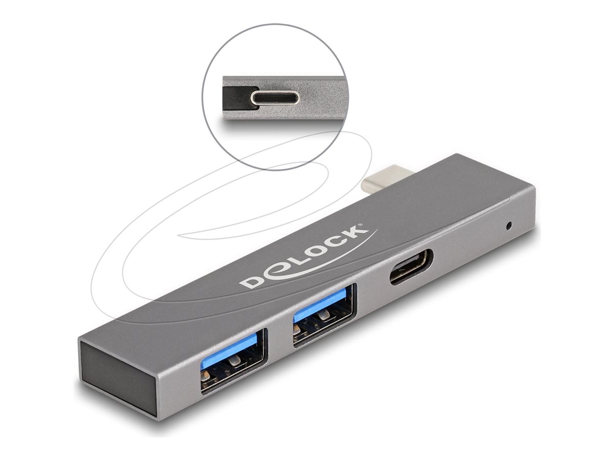 3 Port Slim USB Hub with USB Type-C to 1