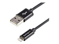 StarTech.com 1m (3ft) Black Apple 8-pin Lightning Connector to USB Cable for iPhone / iPod / iPad - Charge and Sync Cable - 1 meter (USBLT1MB) Lightning-kabel 1m
