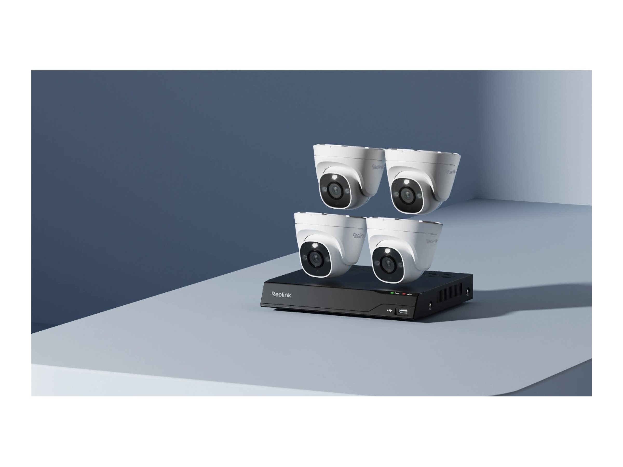 Reolink NVR + camera(s) wired (Ethernet 10Base-T/100Base-T) PoE AC Product shot Right-angle 80000