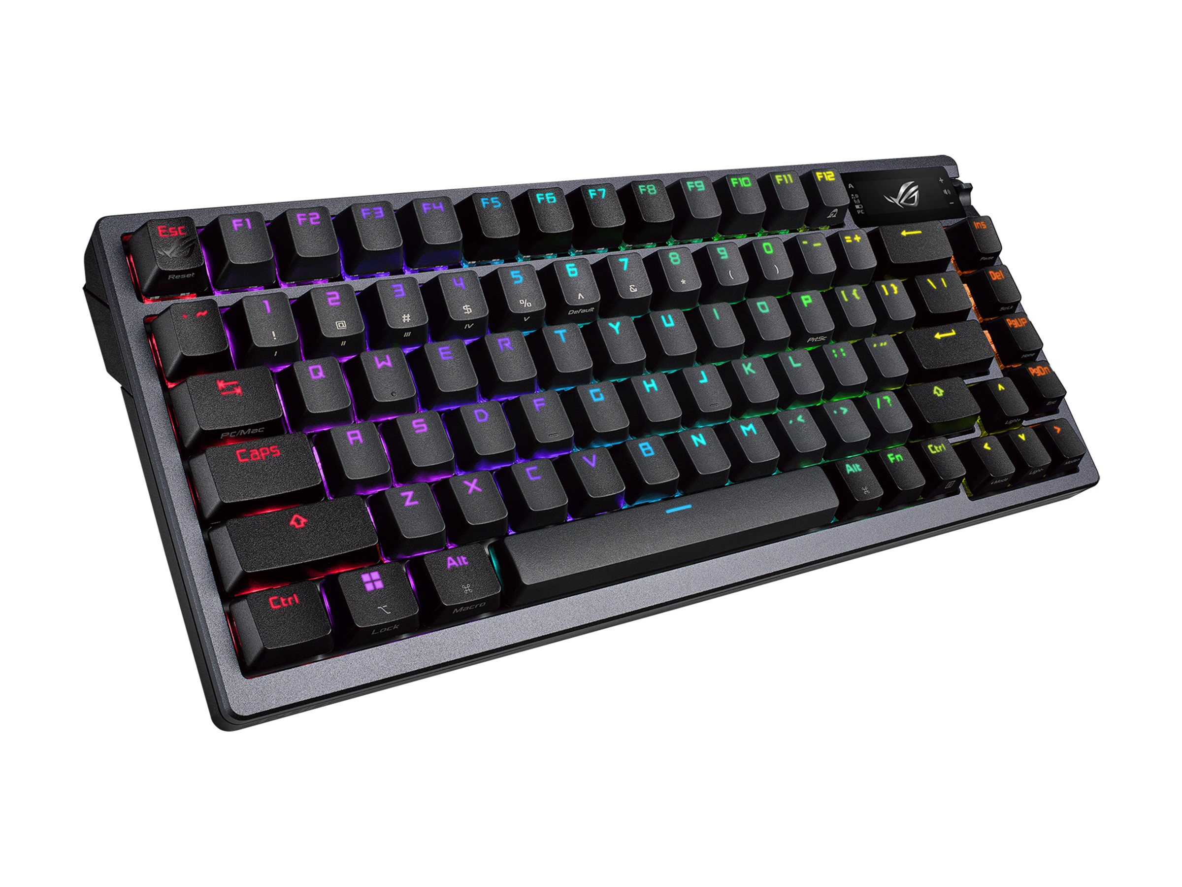 ASUS ROG Azoth keyboard with OLED display gun metal Input Product shot Front 79950