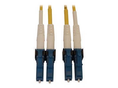 Eaton Tripp Lite Series 400G Duplex Singlemode 9/125 OS2 Switchable Fiber Optic Cable (LC/UPC M/M), LSZH, Yellow, 4 m (13.1 ft.)