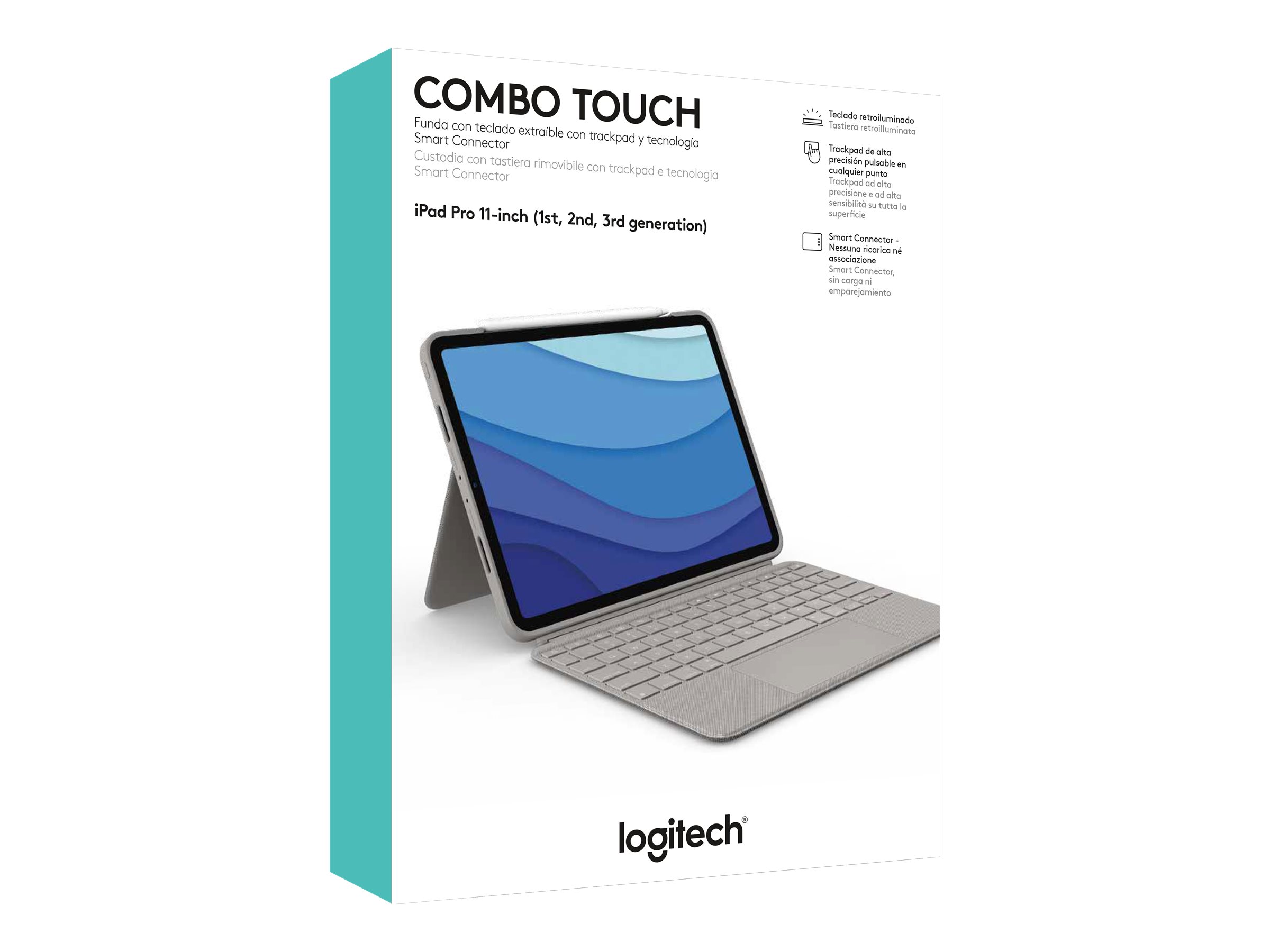  Logitech Combo Touch iPad Pro 11-inch (1st, 2nd, 3rd