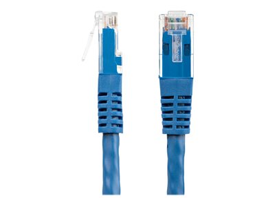 StarTech.com 1ft CAT6 Ethernet Cable, 10 Gigabit Molded RJ45 650MHz 100W PoE Patch Cord, CAT 6 10GbE UTP Network Cable with Strain Relief, Blue, Fluke Tested/Wiring is UL Certified/TIA - Category 6 - 24AWG (C6PATCH1BL)