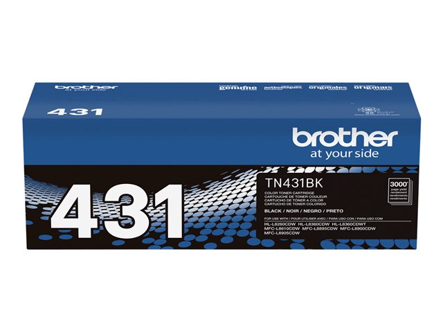 Brother TN431BK - Black - original - toner cartridge - for Brother HL-L8260CDW, HL-L8360CDW, HL-L8360CDWMT, HL-L8360CDWT, MFC-L8610CDW, MFC-L8900CDW