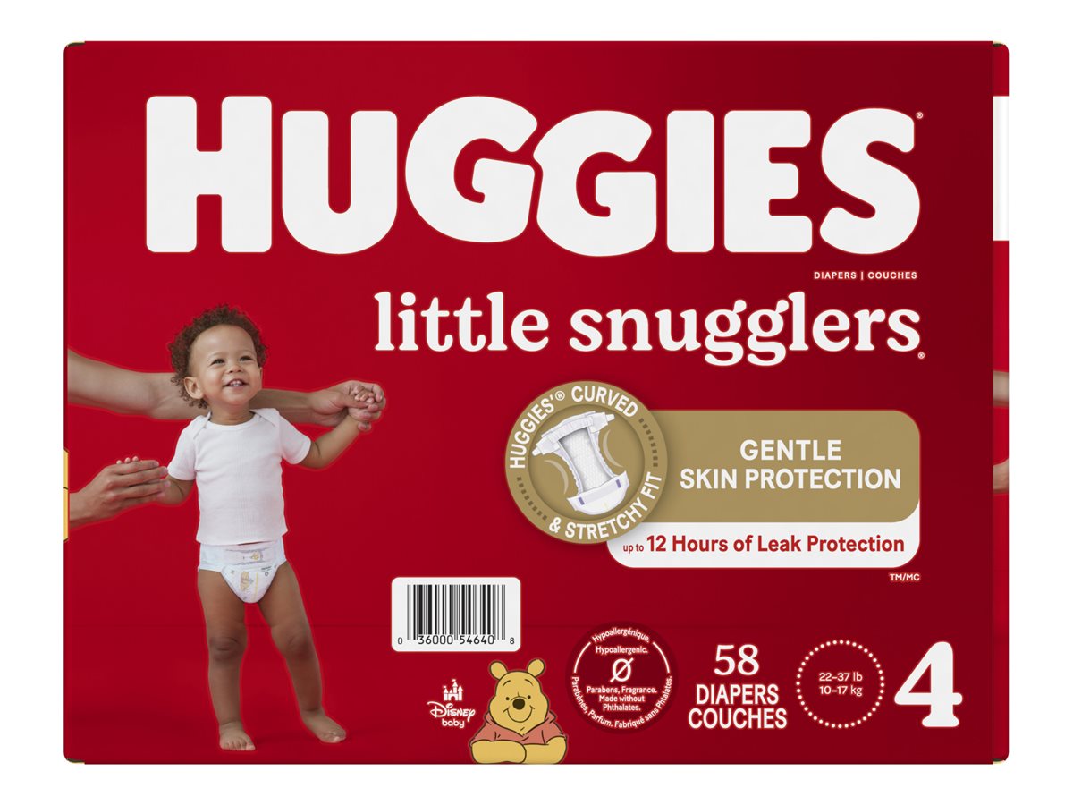 Size 4 huggies little hot sale snugglers