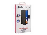 Celly Wally Beskyttelsescover Sort Samsung Galaxy A14