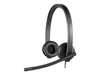 Logitech H570e Wired Headset, Stereo Headphones with Noise-Cancelling Microphone, USB, in-Line Cont