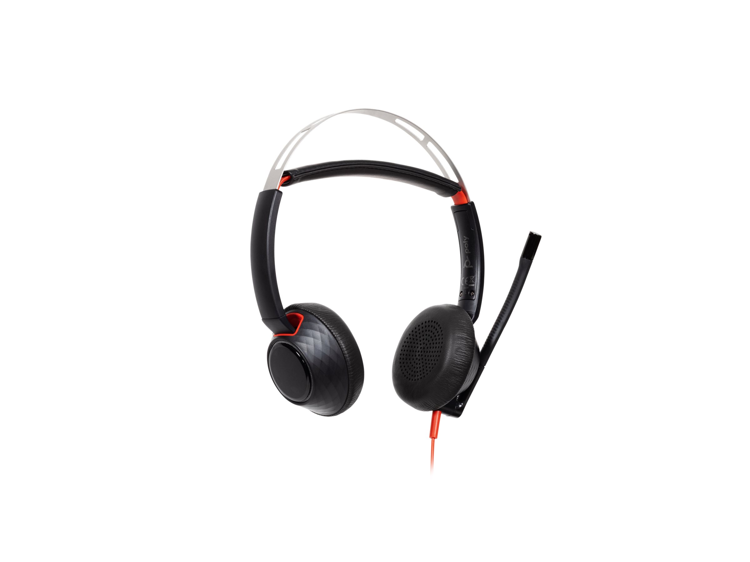 HP Poly Blackwire 5220 headset USB-C 3.5 mm jack Product shot Front 79950
