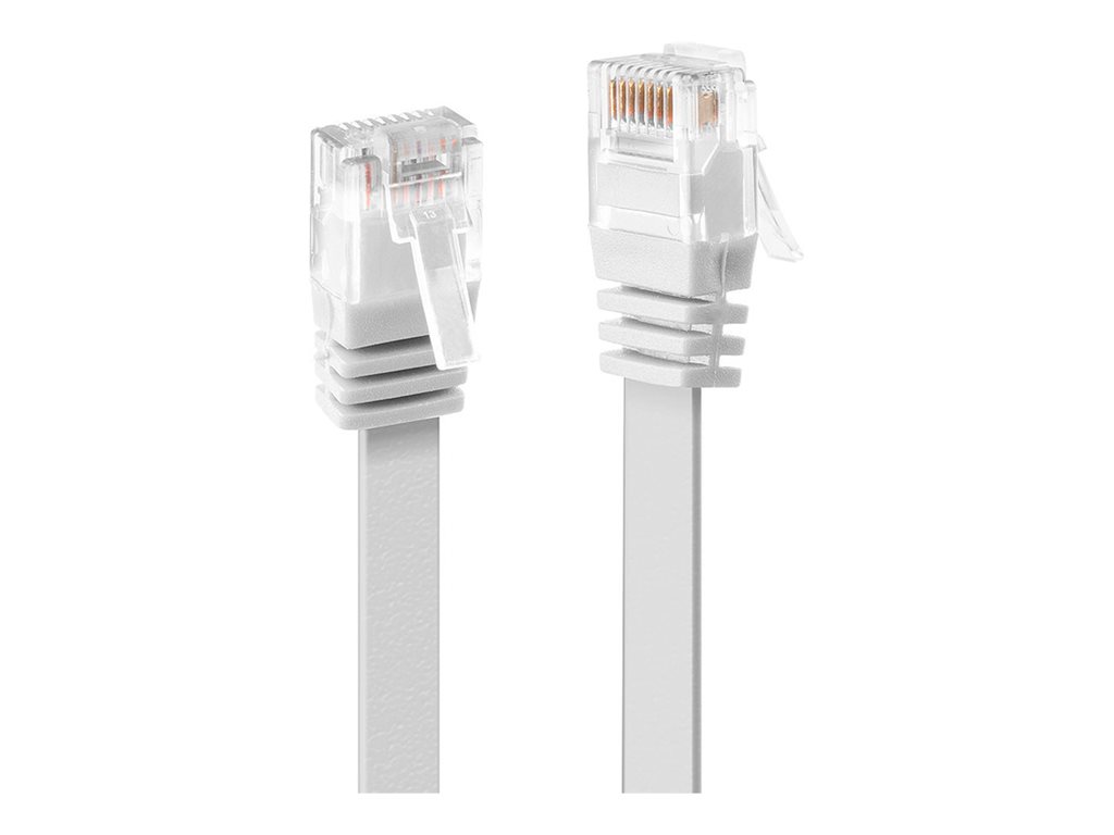 C ble réseau Plat Blanc Cat.6 U/UTP, 5m