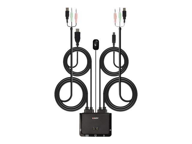 LINDY 2 Port HDMI 18G KVM Switch