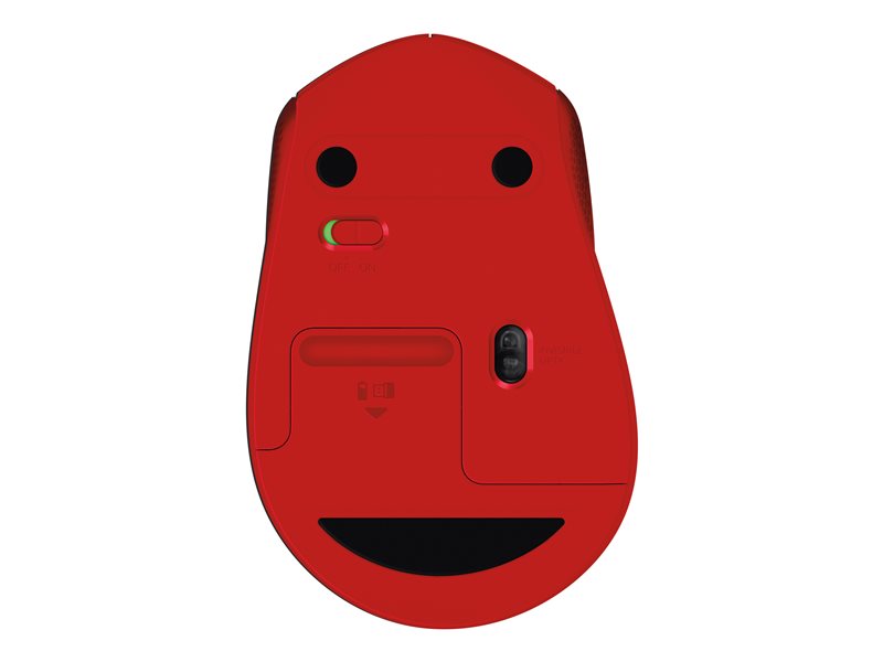 Logitech M330 SILENT PLUS - souris - 2.4 GHz - rouge (910-004911)