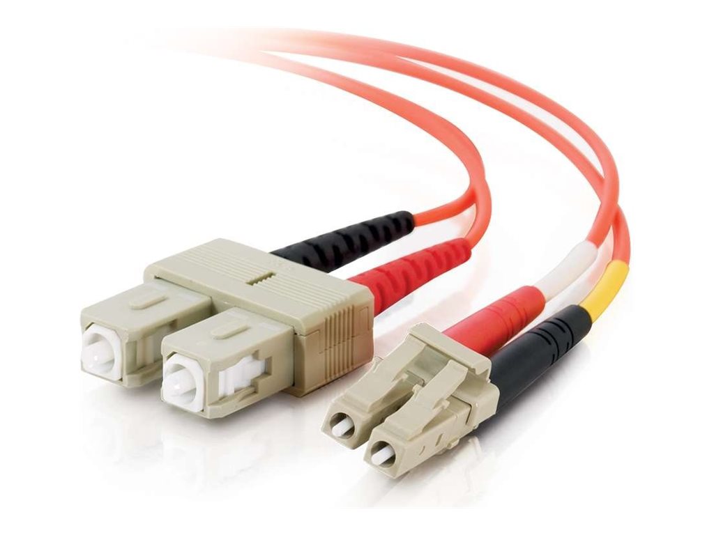 C2G 2m LC-SC 62.5/125 Duplex Multimode OM1 Fiber Cable