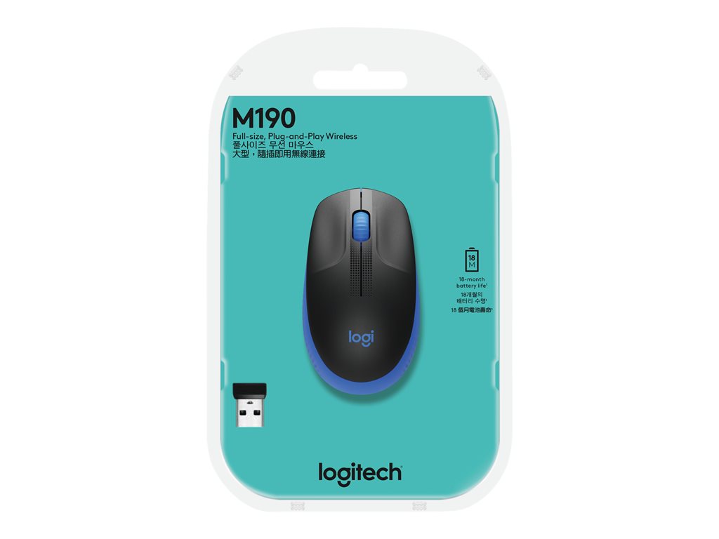 LOGI M190 Full-size wireless mouse Blue
