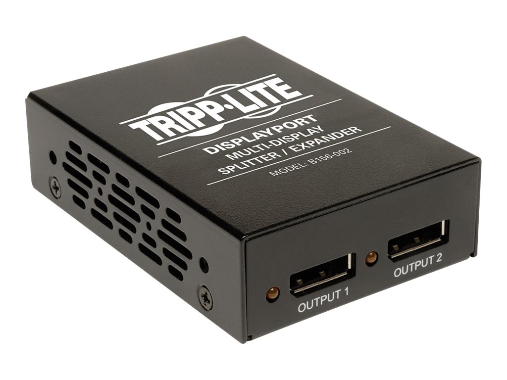 Tripp Lite 2-Port Displayport Multi Display Splitter Expander Booster TAA