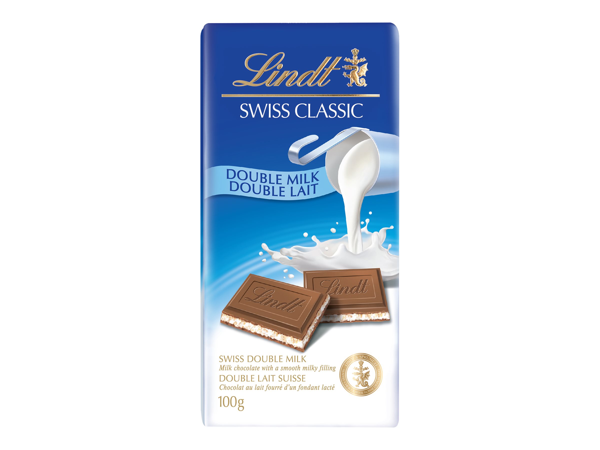 Lindt Swiss Classic Milk Chocolate Bar - Double Milk - 100g