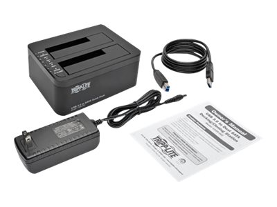 Tripp Lite USB 3.0 SuperSpeed to Dual SATA External Hard Drive Docking Station w/ Cloning 2.5in and 3.5in HDD