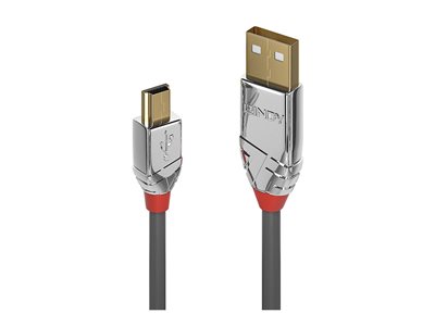 LINDY USB 2.0 Kabel Typ A/Mini-B Cromo Line M/M 3m - 36633