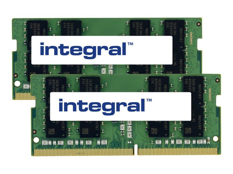 Integral - DDR4 - kit - 64 GB: 2 x 32 GB - SO-DIMM 260-pin - 2666 MHz / PC4-21300 - unbuffered