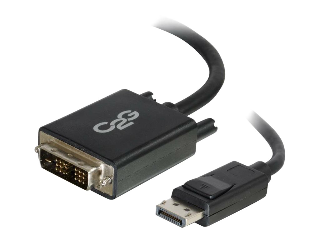 C2G 2m DisplayPort to Single Link DVI-D Adapter Cable M/M - DP to DVI - Black - kabel DisplayPort - 2 m – foto 2