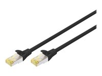 DIGITUS patch cable - 3 m - black