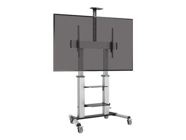 Tripp Lite Safe-IT Heavy-Duty Rolling TV Cart with Height-Adjusting Crank Handle for 60 to 100-inch Displays