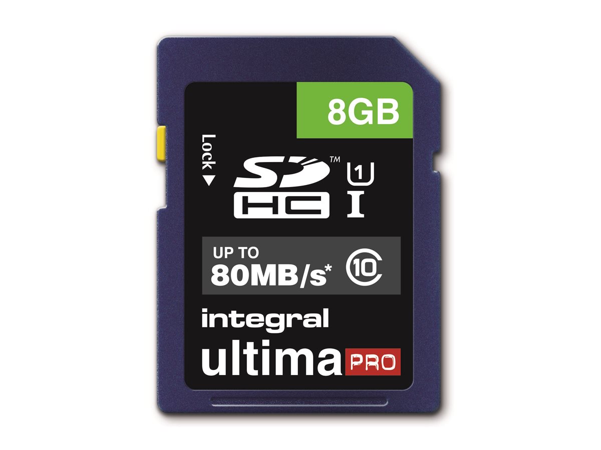 Integral Ultimapro Flash Memory Card 8 Gb Sdhc Uhs I Integral Ultimapro Flash Memory Card 8 Gb Sdhc Uhs I