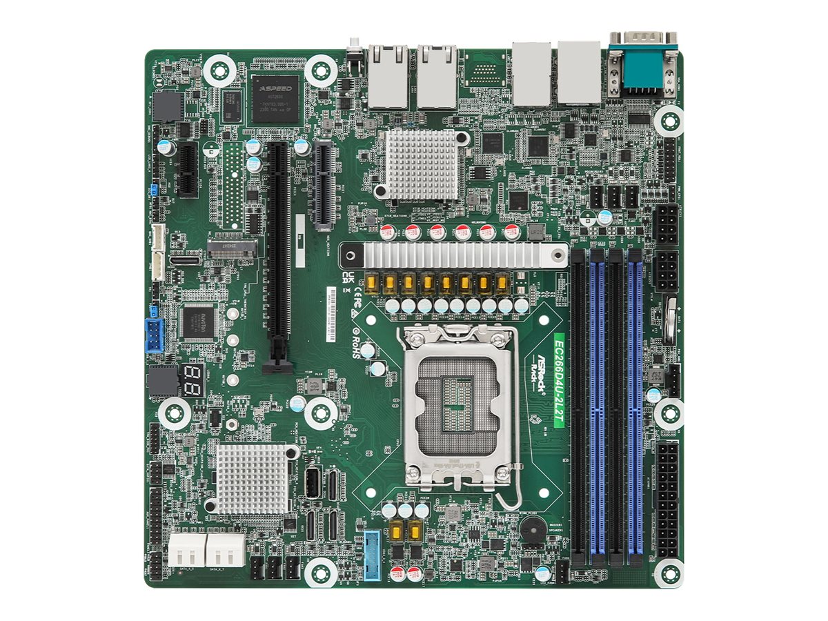ASRock MB EC266D4U-2L2T C266 Single Socket V1 LGA1700 128G Micro-ATX Brown Box