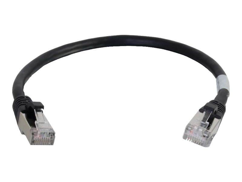 C2G 2ft Cat6a Snagless Shielded (STP) Network Patch Ethernet Cable Black - patch cable - 61 cm - black