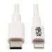 Eaton Tripp Lite Series USB-C to Lightning Sync/Charge Cable (M/M), MFi Certified, White, 3 ft. (0.9 m)
