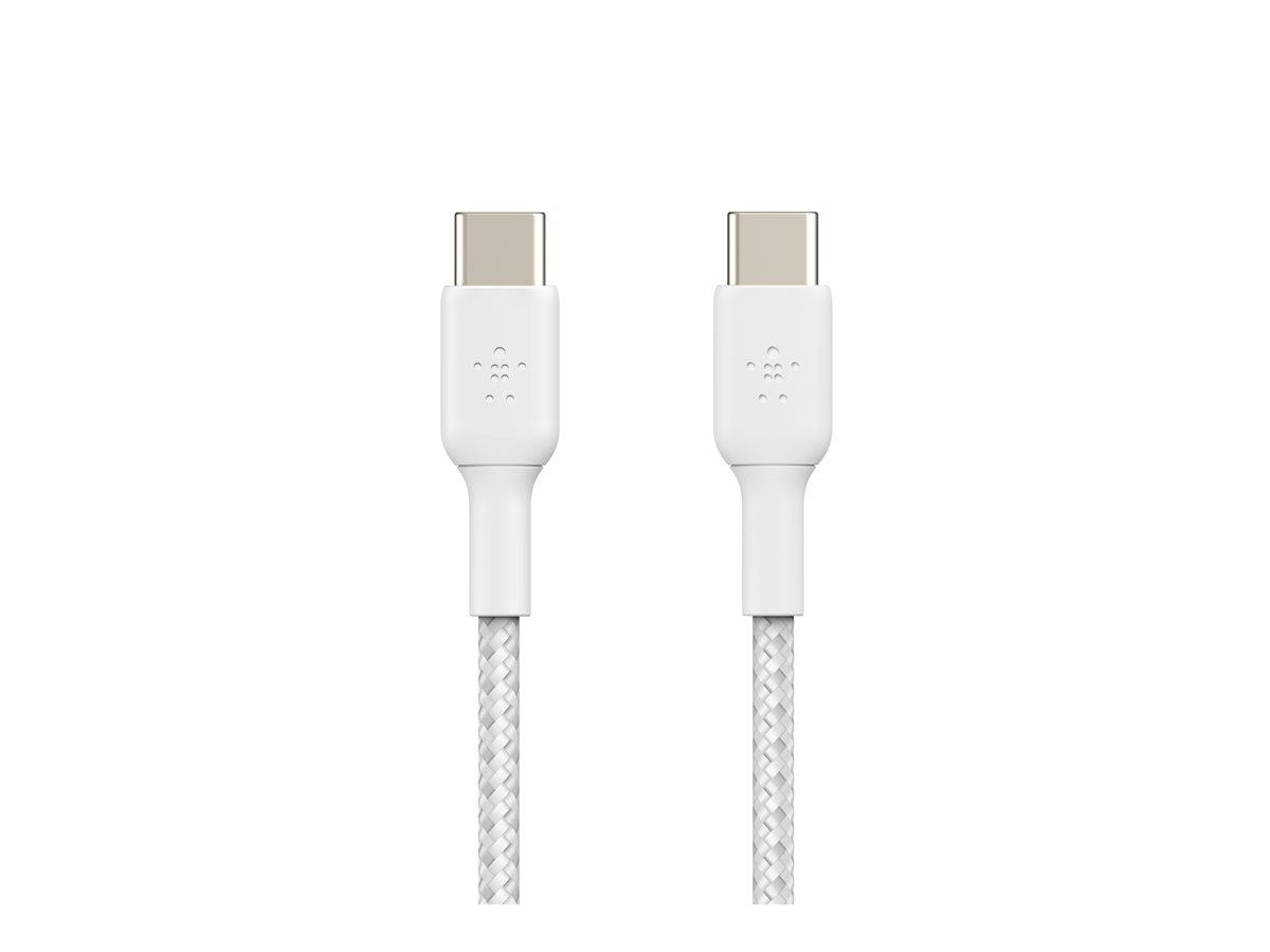 BELKIN Câble tressé USB-C USB-C 1m blanc