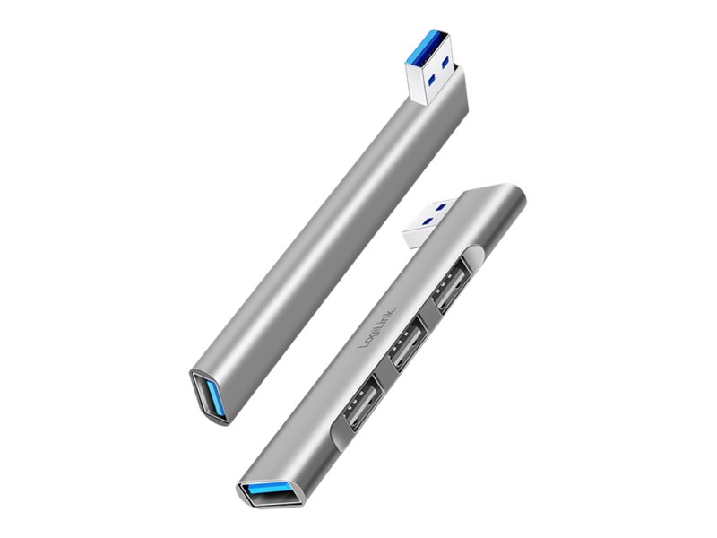 USB 3.2 Gen1 Hub, 4-port, USB-A, 1x USB3.0 AF, 3x USB2.0 AF – LogiLink