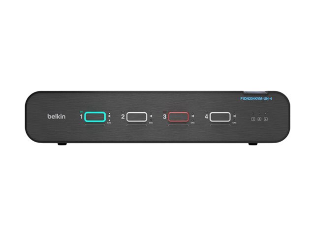 Belkin Universal Secure Dual-Head - 2me gnration - commutateur cran-clavier-souris/audio - 4 ports - Conformit TAA