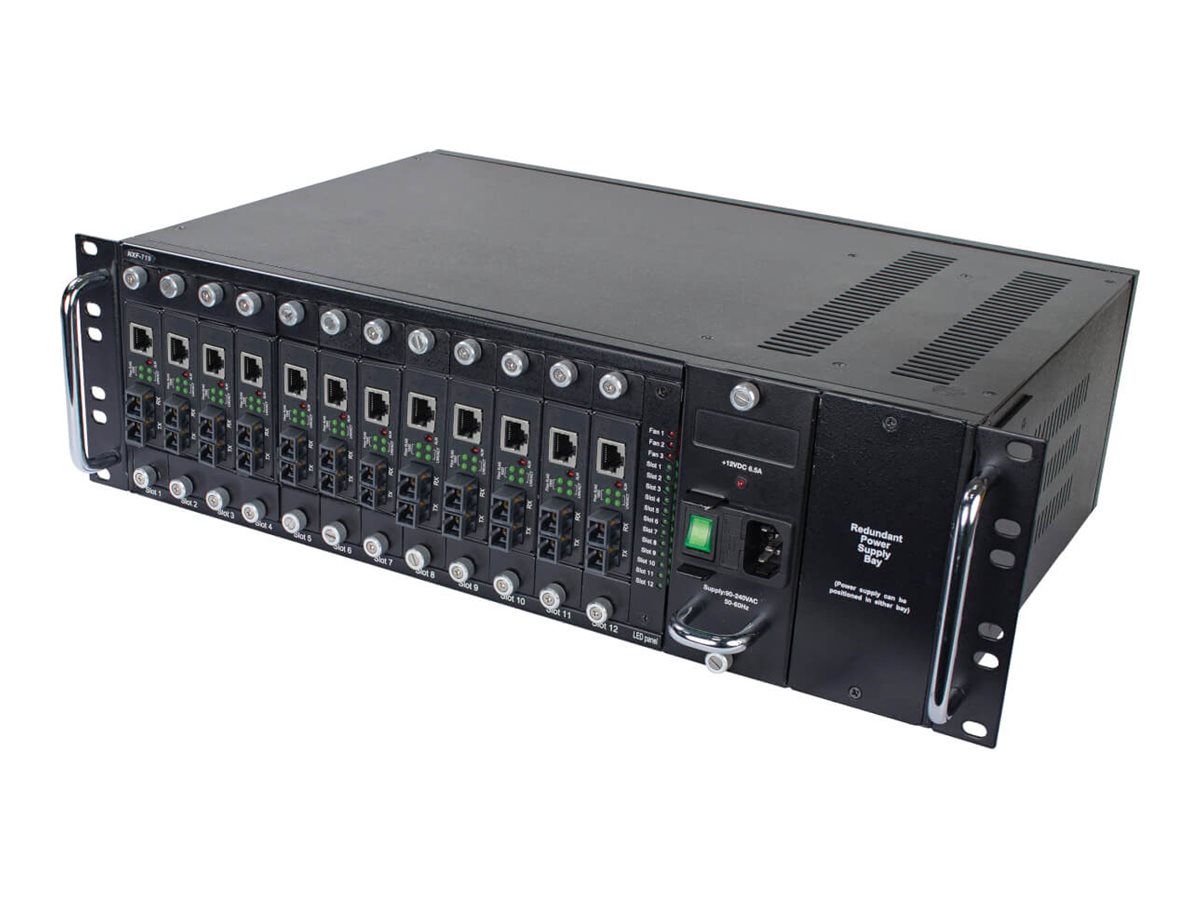 Eaton Tripp Lite Series 12-Slot Rack Mount Media Converter Chassis for select N784-H and N785-H models