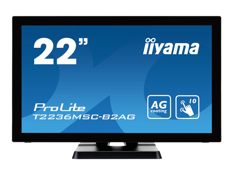 Iiyama dotykový monitor ProLite T2236MSC-B2AG, AG, 54.6cm (21.5''), CAP 10-touch, Full HD, black