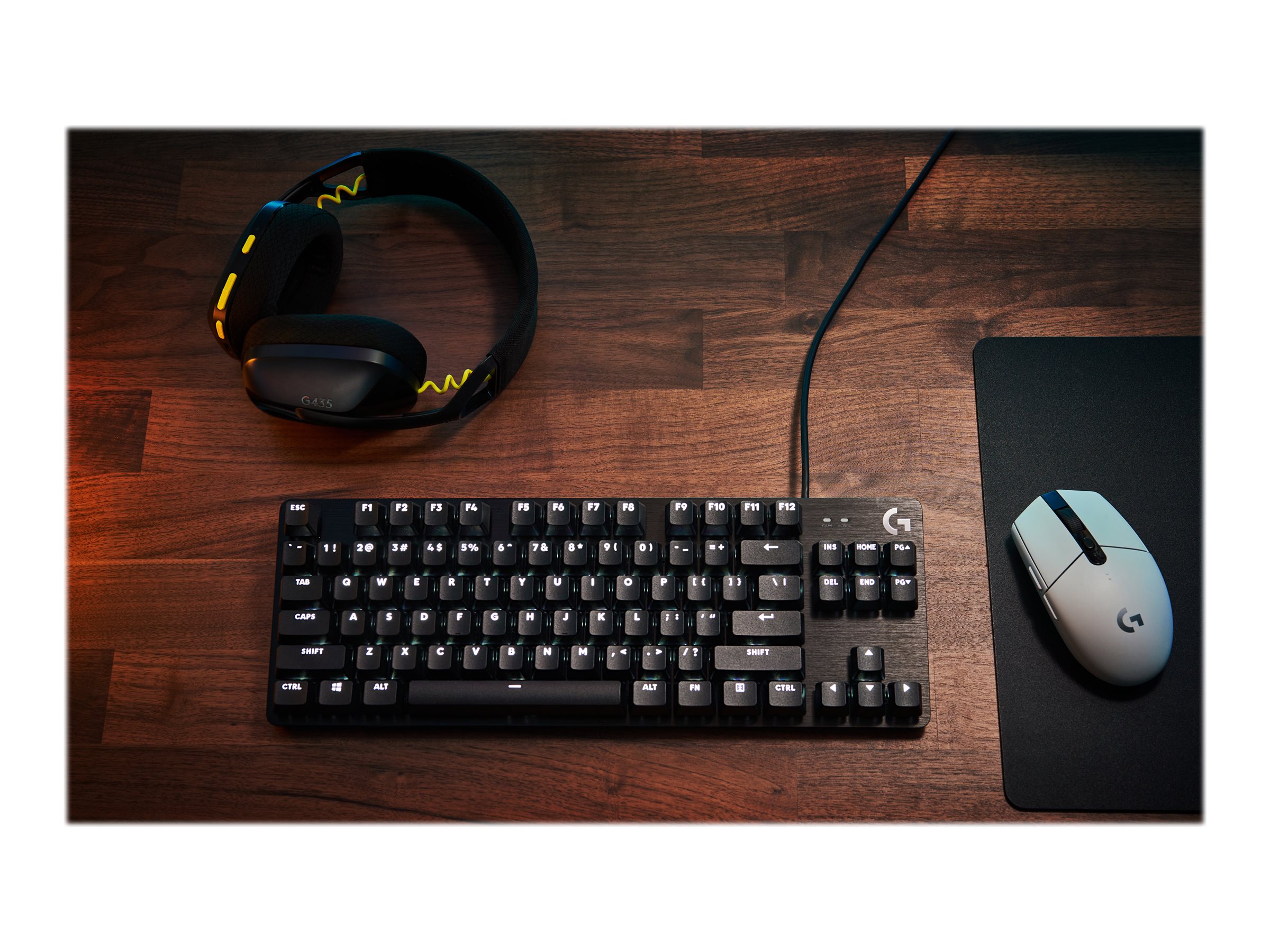 Logitech G G413 TKL SE keyboard black Input Product shot Left side 77700