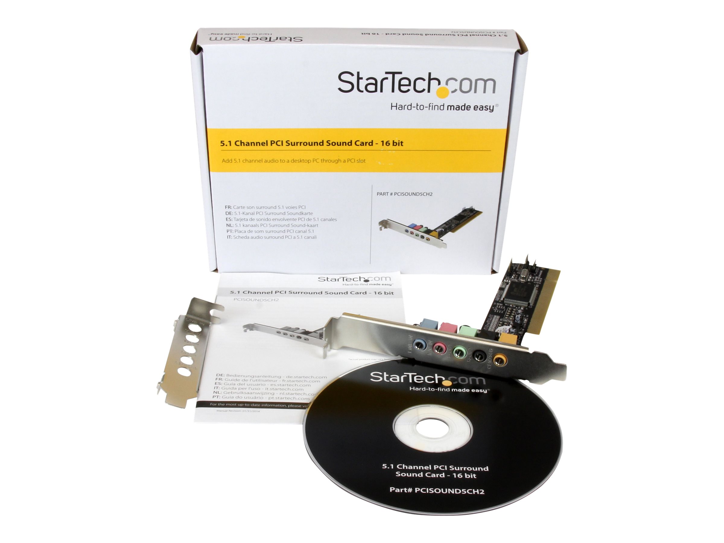StarTech.com 5.1 Channel PCI Surround Sound Card Adapter