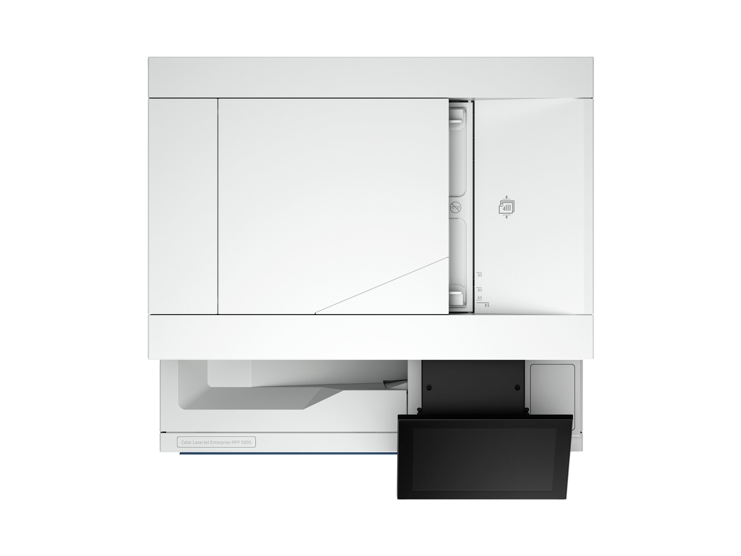 HP Color LaserJet Enterprise MFP 5800dn multifunction printer Product shot Right-angle 80000