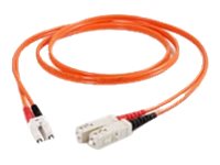 Quiktron Value Series Patch cable LC multi-mode (M) to SC multi-mode (M) 1 m fiber optic 